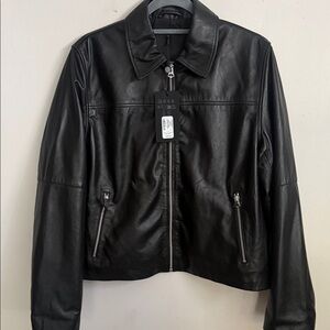 rag & bone Classic Black Leather Jacket